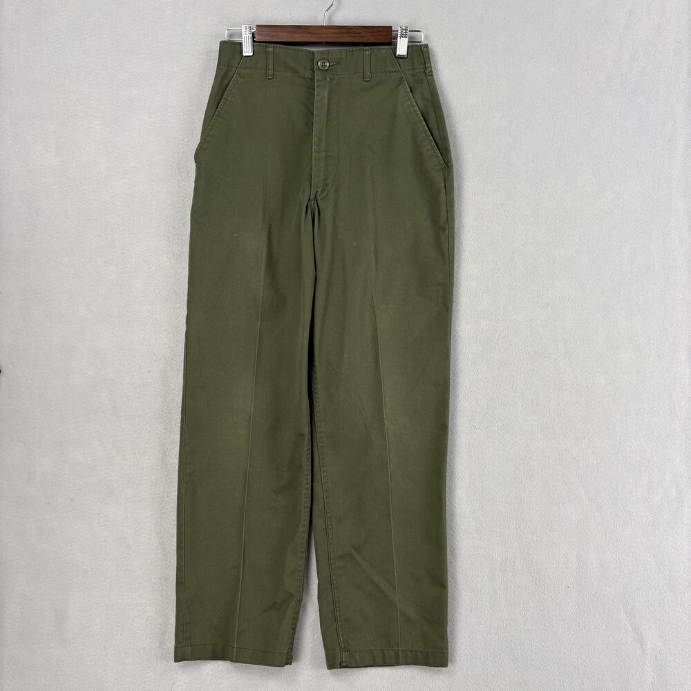 Vintage Military OG-507 Pants Mens 28x28 Green Trouser Utility Durable Press 60s